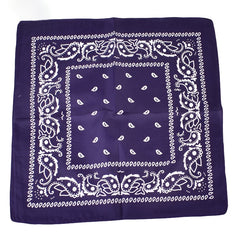 Flower Print Scarf Hip Hop Bandana Square Scarf Headband Sacrf