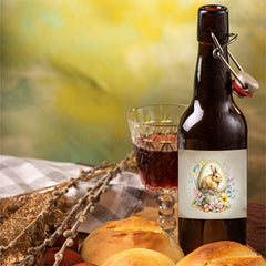 Easter Wine Bottle Sticker Rabbit Carnival Party Decoration Sticker