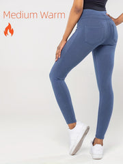 High Waist Skinny Jeans Slim Fit Slash Pockets