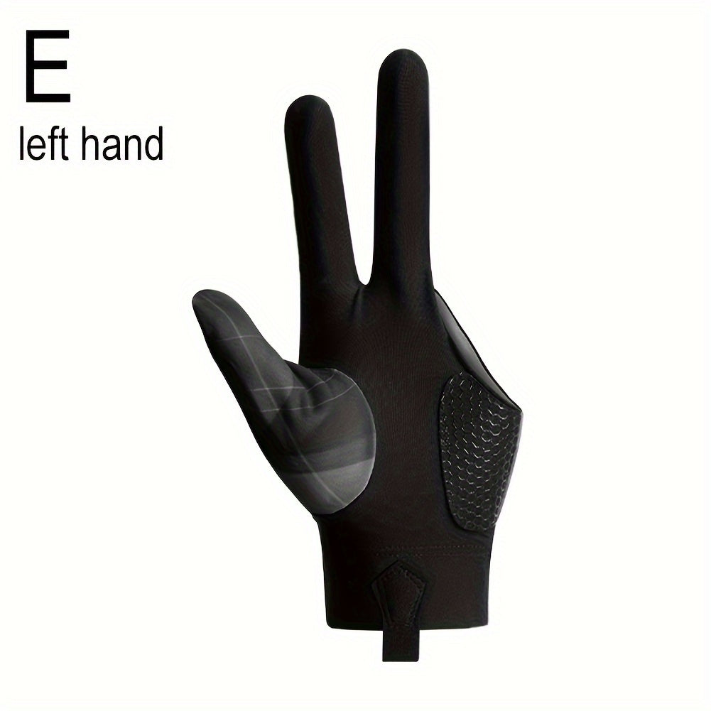 1 Pair Professional Three Finger Billiard Gloves