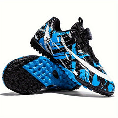 Boy's Turf Football Boots Rotating Buckle Outdoor Anti-skid TF Soccer Cleats