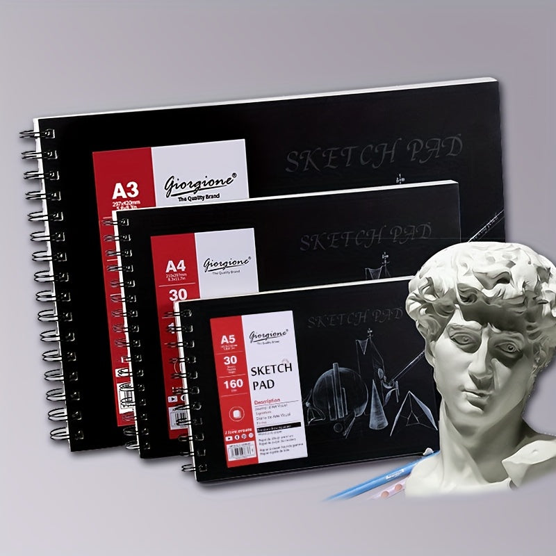 Spiral Bound Artists Sketchbook A3 A4 A5 30 Sheets 160gsm