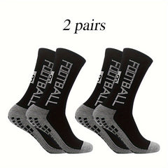 Non Slip Football Socks with Grip Pads, Breathable and Sweat-Absorbing