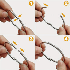 24pcs Anti Rust Metal Shower Curtain Hooks Sliding Smooth Circular