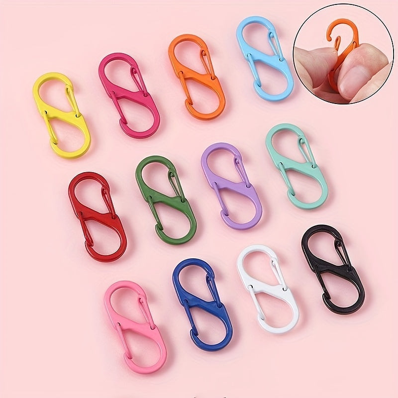10pcs Solid Metal Keychain Buckle S-shaped Key Chain Carabiner