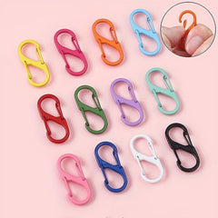 10pcs Solid Metal Keychain Buckle S-shaped Key Chain Carabiner
