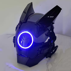 Personalised Luminous Cyberpunk Mask For Cosplay Photography Street Shooting