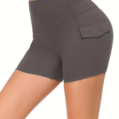 Women Fitness Yoga Shorts Running Cycling Workout With Pockets