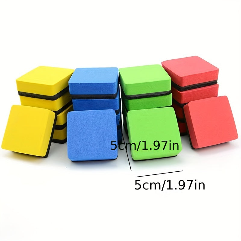30pcs Magnetic Whiteboard Dry Erase Blackboard Home Office Felt Eraser 5.5x5.5