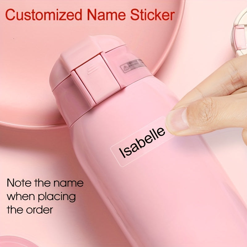 240pcs Custom Transparent Name Sticker 3x1 Waterproof Labels Kids