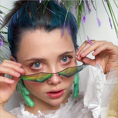Y2K Rhombus Rimless Sunglasses UV400 Sun Shades