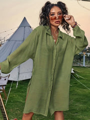 Sheer Rash Guard Cover Up Shirt Beachwear