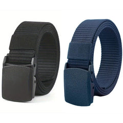 Canvas Belt Sports Outdoor Nylon Plastic Buckle Casual Fabric Belt Unisex Access