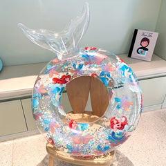 Mermaid Swimming Ring Transparent Swimming Float Pool Toy