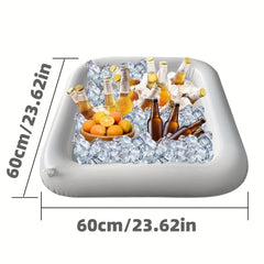 Inflatable Ice Serving Tray for Beer Wine Beverages & Fruit