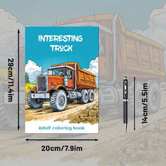 Fun Truck Coloring Book - Birthday, Christmas, Halloween Gift