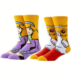 Cartoon Pattern Socks Funny Mid Tube Women's Stockings
