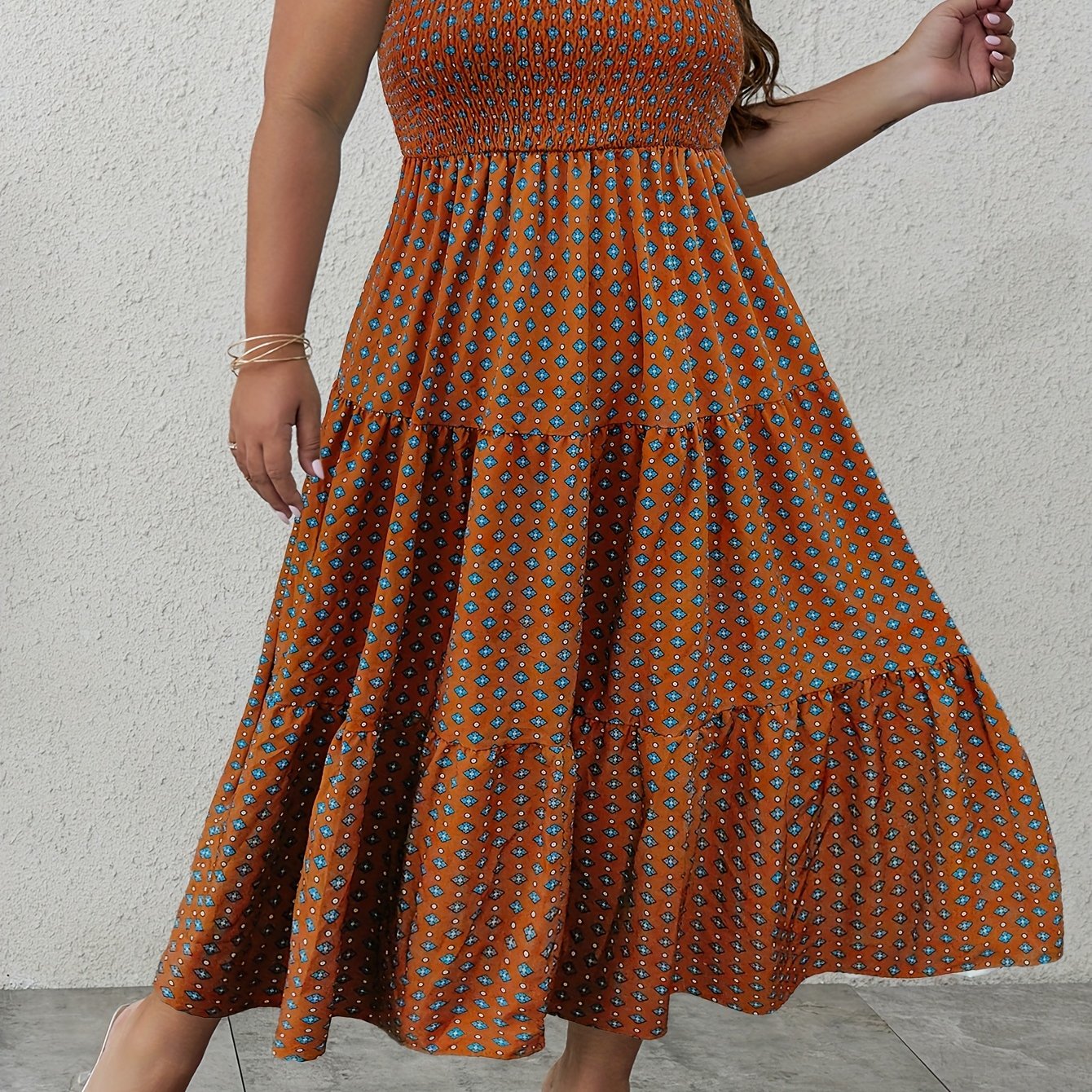 Women's Graphic Print Tube Maxi Dress
