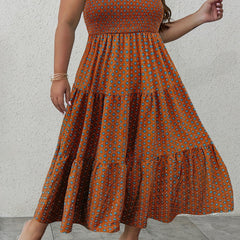 Women's Graphic Print Tube Maxi Dress