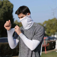Men's Ice Silk Arm Sleeves Sun Protection Sports Fishing Neck Gaiters
