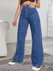 High Rise Wide Leg Loose Fit Jeans High Waist Baggy Denim