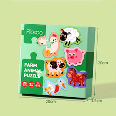 23pcs Animal Puzzle Educational Toys for Kids Parent-Children Games Christmas Ha