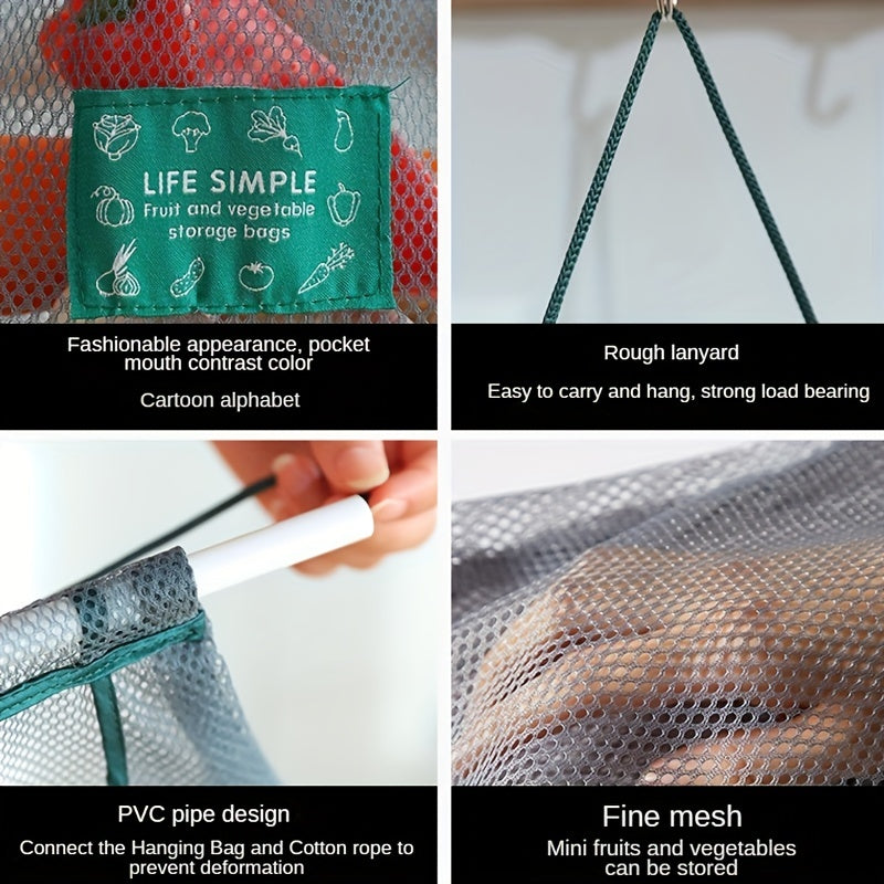 Hanging Vegetable & Fruit Mesh Storage Bag Lightweight Versatile Bag