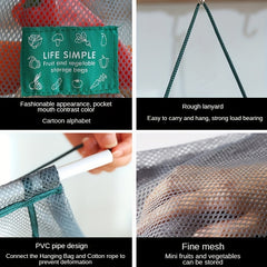 Hanging Vegetable & Fruit Mesh Storage Bag Lightweight Versatile Bag