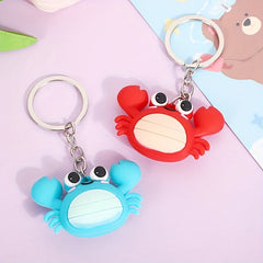 4pcs Ocean Cartoon Crab Lobster Doll Keychain Pendant Gift