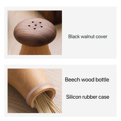 Walnut Wood Mushroom Shaped Toothpick Dispenser Holder