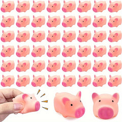 Mini Pig Bath Toy Pink Piggy Bathtub Shower Halloween Christmas Farm Animal Gift