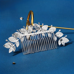 Rhinestone Butterfly Hair Comb for Girls Women
