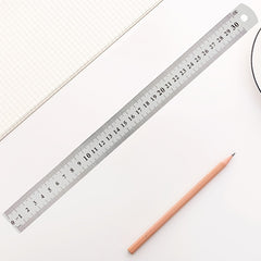 12in Stainless Steel Ruler for Student School Office