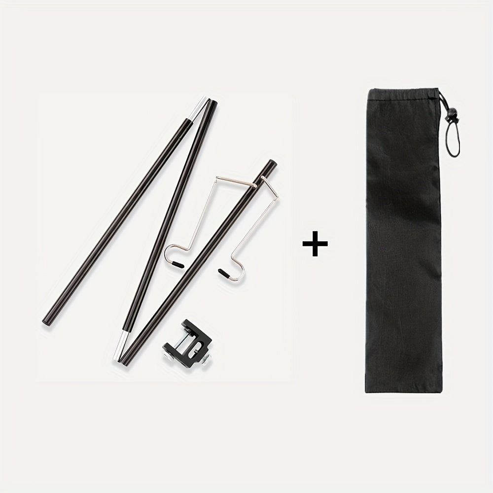 Folding Lamp Pole Collapsible Aluminum Lantern Stand Camping Light Holder