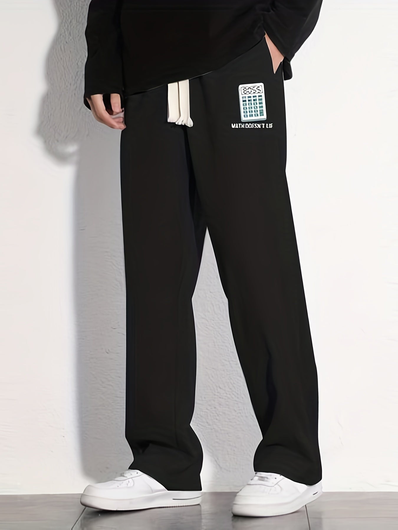 Pattern Joggers Men's Casual Loose Fit Drawstring Pants