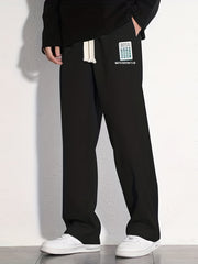 Pattern Joggers Men's Casual Loose Fit Drawstring Pants