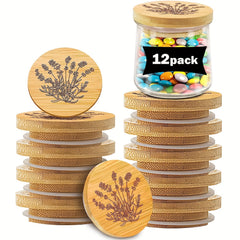 Bamboo Wooden Lids for Oui Yogurt Jars - Set of 24
