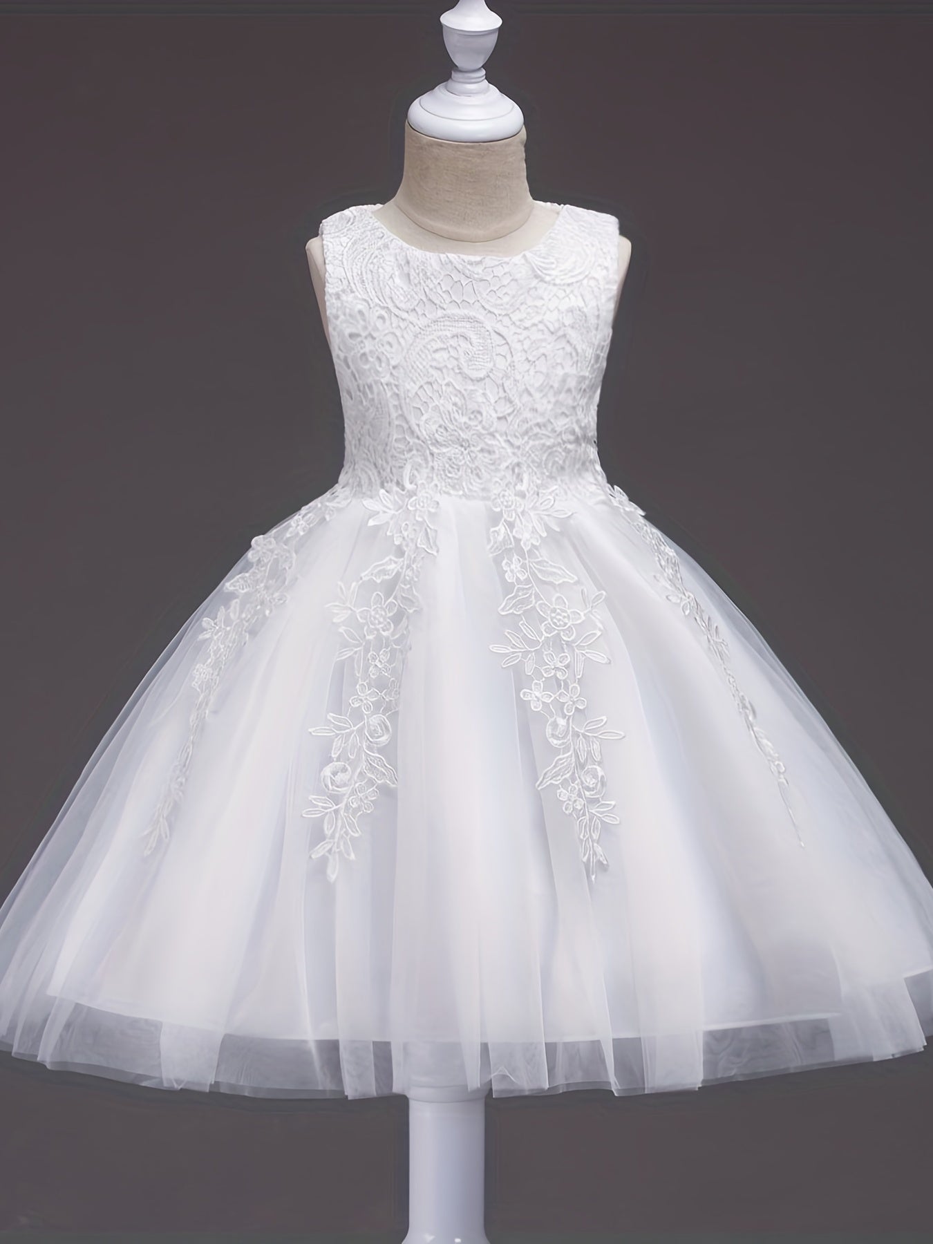 Baby's Lace Princess Gown Dress for Wedding Birthday Party