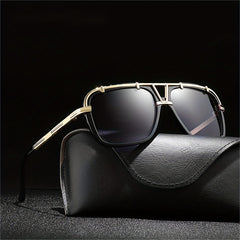 Men's Square Sunglasses Classic Style Large Frame UV Protection
