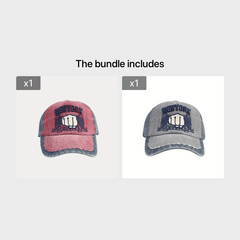 Washed Cotton Fist Embroidered Peaked Cap Sunshade Baseball Cap