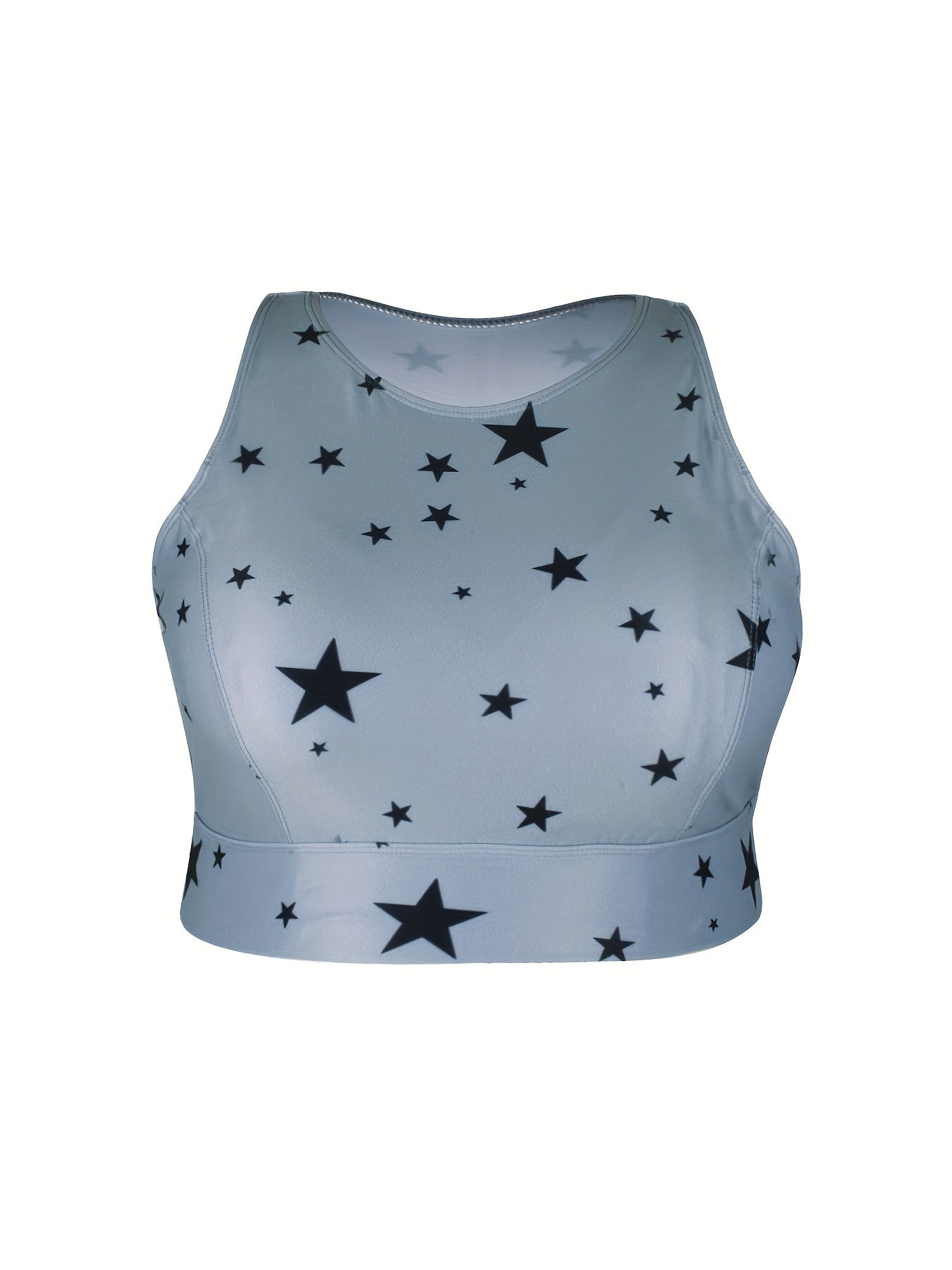 Sports Bra Women's Plus Star Print Racer Back Breathable