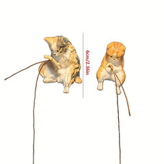 Fishing Cat Statue Figurine Ornament for Fish Tank, Cartoon Style Decoration