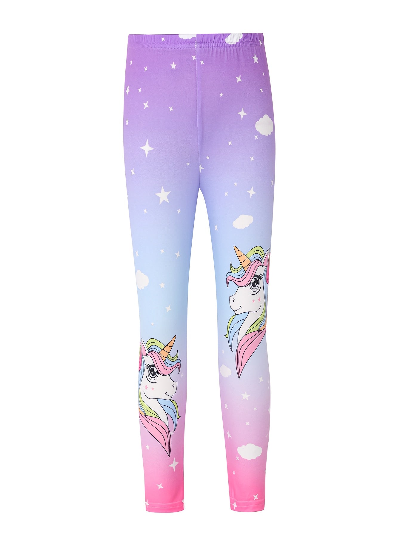 Kid Girl Unicorn Print Leggings