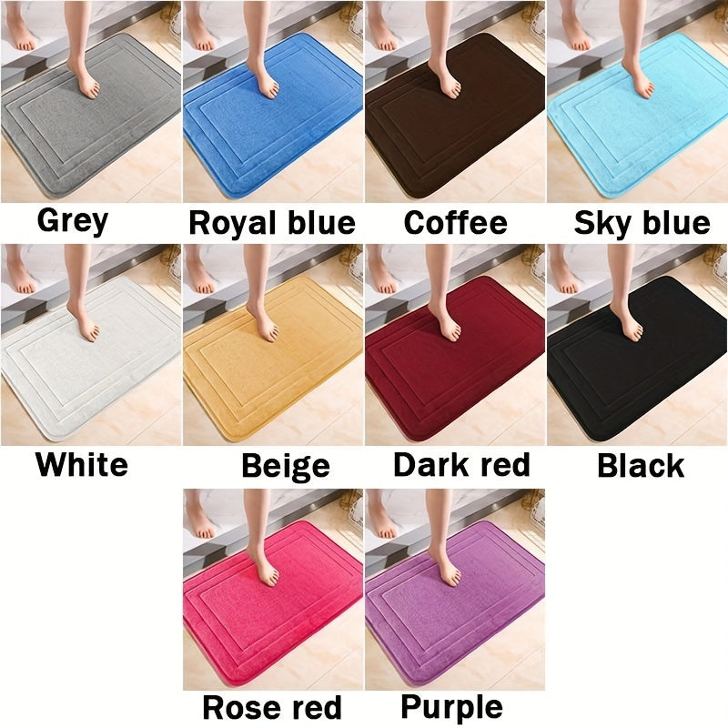 Non Slip Memory Foam Bath Rug Quick Dry Soft Comfortable Bathing