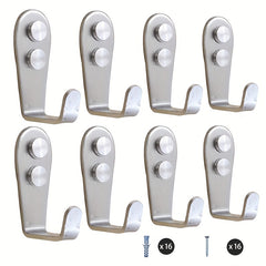 8pcs Stainless Steel Heavy Duty Wall Hooks Waterproof Hooks