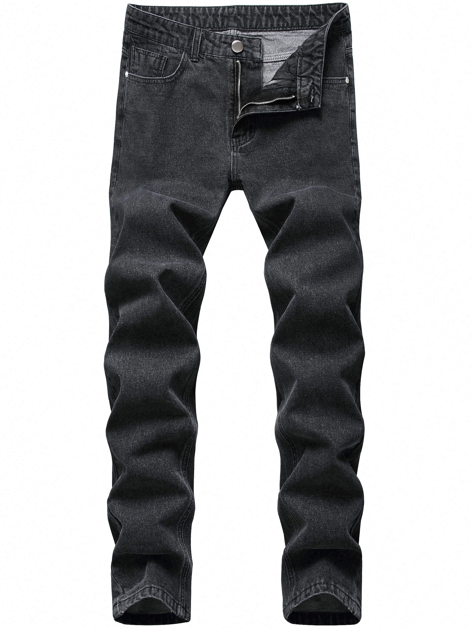 Mens Slim Fit Stretch Denim Jeans Skinny Distressed Comfort Pants