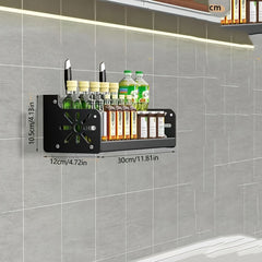 Kitchen Seasoning Rack With Hook - Household Wall Mounted Storage