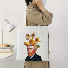 Sunflower Canvas Tote Bag for Fitness and Daily Use