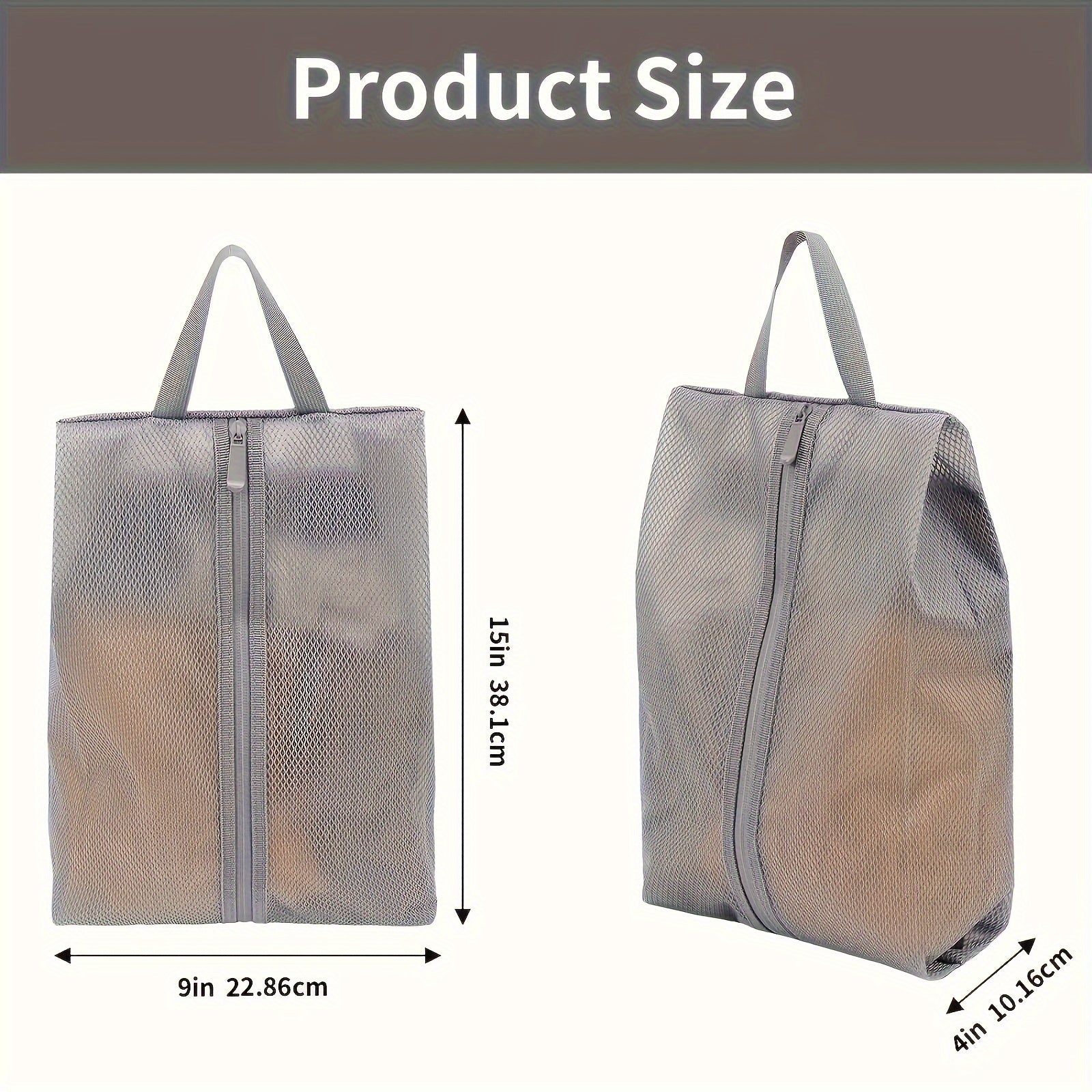 2pcs Travel Shoe Storage Bags Large Capacity Portable Dustproof Shoe Storage