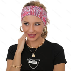 Boho Colorful Printed Sports HeadBand for Workout Running